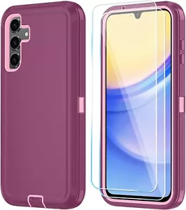 For Samsung Galaxy A35 5G Case with 3-Layer Shockproof Cover & Screen Protector - Picture 1 of 7