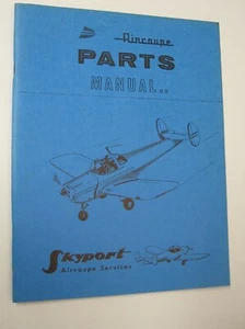 1982 Ercoupe Skyport-Aircoupe Parts Manual Blue cover-for 415-C, CD, D, E, G - Picture 1 of 11