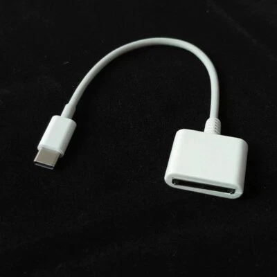 For Apple 30pin Female to USB 3.1 Type-C USB-C Sync Data Charging Adapter Cable - Image 1 of 4