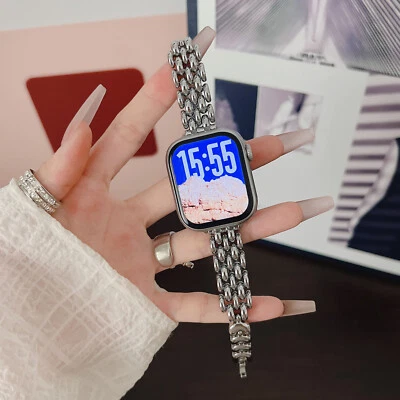 Pulsera Pulsera para Apple Watch Correa 41/40/38/44/45/46/49/42mm Correa Metal Foto 1 de 4