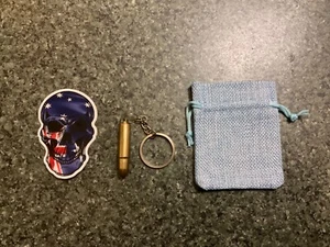 AUS SELLER Bullet brass copper Army military motor cycle biker keyring KEY RING - Picture 1 of 7