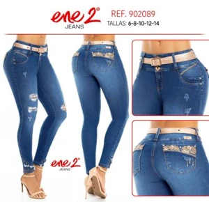 New Sexy Colombian Jean Buttlift levantacola Push Up Blue Free Shipping 902089 - Picture 1 of 5