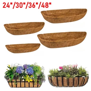 2Pcs Natural Trough Coconut Coco Fiber Replacement Liner for Wall Planter Window - Picture 1 of 24