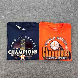 Houston Astros Mens Tshirt World Series Champions 2022 Bundle Lot of 2 Sz 2XL