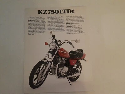 1981 KZ 750 LTDt Original Sales Brochure — 第 1/4 张图片