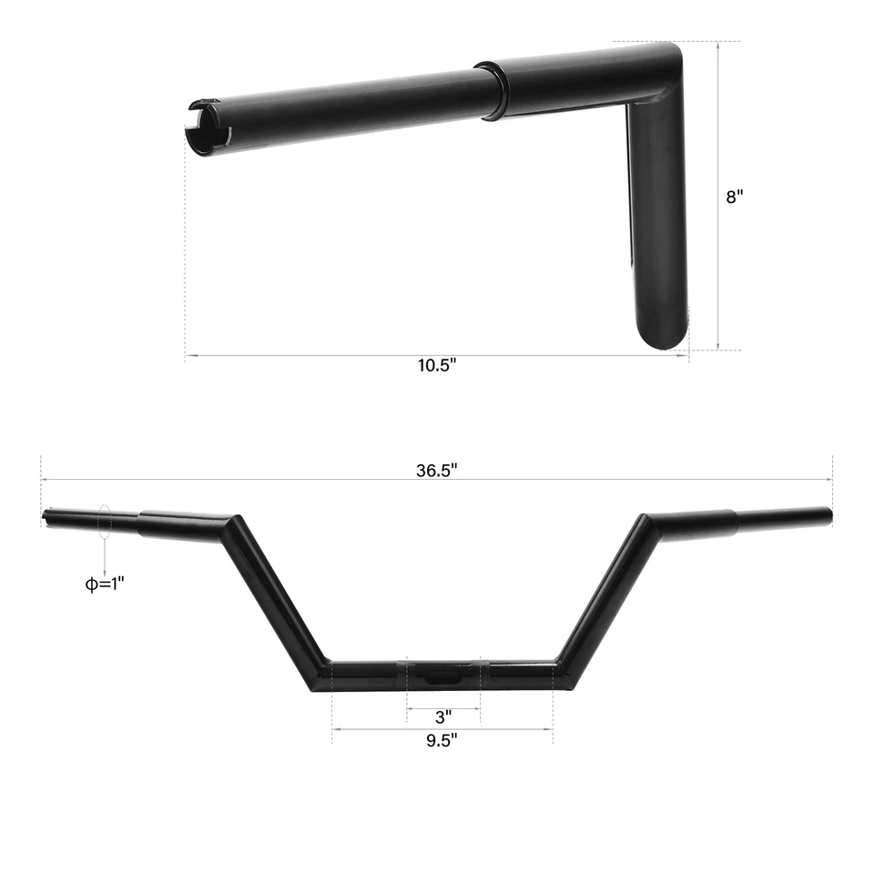 Barra Z de tiro bajo de 1,25" 6"8”10" manillar de elevación apto para Harley Road Glide King Foto 1 de 4