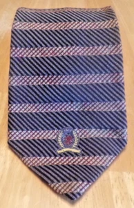 Tommy Hilfiger Repp Streifen 65% Wolle 35% Seide Import Stoff Made in USA 58x4 - Bild 1 von 4