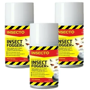 3X Insecto Wasp & Bed Bug Spray Fogger Treatment Effective Solution for Multiple - Picture 1 of 3