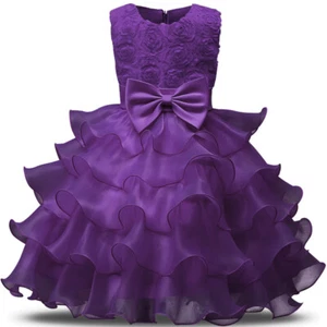 Beautiful Purple Ruffle Party Dress - 150cm / Age 8-10 years - Picture 1 of 4
