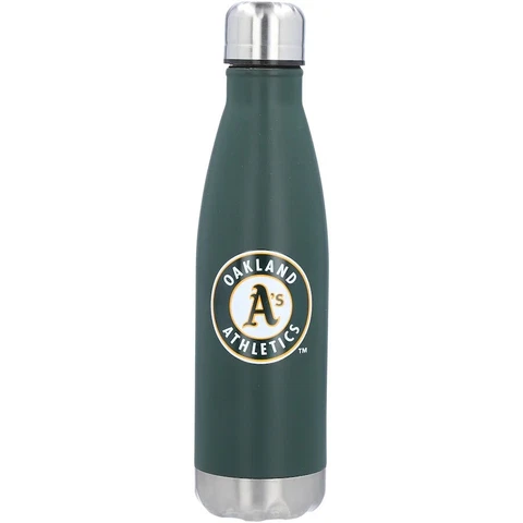 [NEW] Oakland Athletics Steel Logo Glacier Water Drinking Bottle Cover
