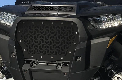 Custom Steel Aftermarket Grille for 17-18 Polaris RZR Turbo 1000 XP Grill BLACK - Image 1 of 4