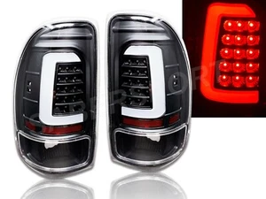 Set of Pair Black Housing C-Bar LED Taillights for 1997-2004 Dodge Dakota - Picture 1 of 5