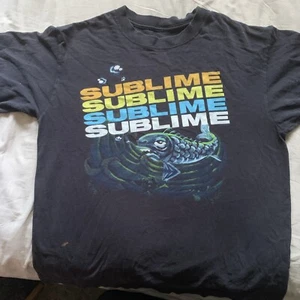 SUBLIME Vintage 2008 Bad Fish T-Shirt Amboss MEDIUM Punk SKA Goth Vry seltenes Design - Bild 1 von 1