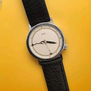 AKTEO DOCTOR QUARTZ Watch J.C MARESCHAL DESIGN WR 30M LEATHER BAND New Battery - Picture 1 of 10