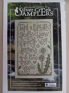 Silver Creek Samplers Cross Stitch Pattern Take A Breath Dandelion Diane Grick - Picture 1 of 2