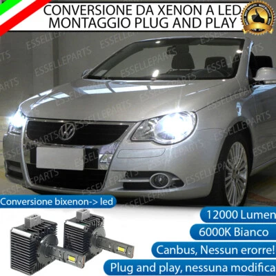 COPPIA LAMPADE D1S LED DA XENON A LED PER VW EOS I 6000K BIANCO CANBUS - Immagine 1 di 4