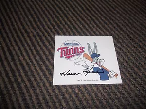 Calcomanía Harmon Killebrew 1980 firmada por los gemelos de Minnesota 1980 conejito garantizada #2 - Imagen 1 de 1