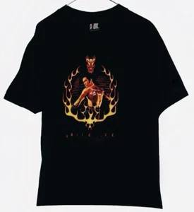 Vintage Bruce Lee Shirt Large Fire Graphic Martial Arts Giant Tag Excellent - Picture 1 of 2