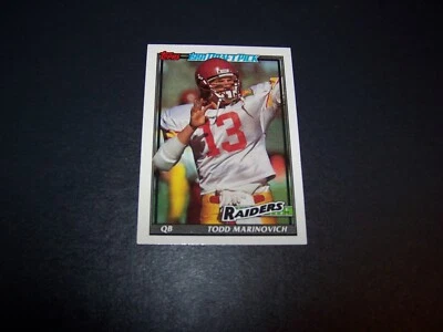 Todd Marinovich Topps Card #83 Rookie Card - Image 1 of 2