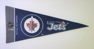 Vintage NHL Mini PENNANT / FLAG - WINNIPEG JETS by Rico/Tag Express 9" Lg - Picture 1 of 2