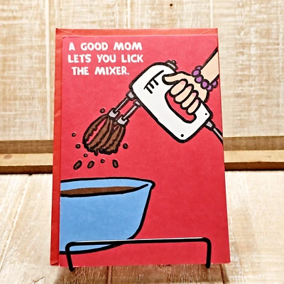 Recycled Paper Greetings Mother's Day Card Mom Red Baking Mixer Funny Humor - Image 1 of 4