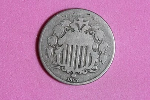Estate Find 1867 - Shield Nickel W/CENTS!! #K49420 - Picture 1 of 2