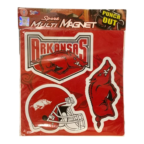 Forever Collectibles Arkansas Razorbacks Football Punch Out Sport Multi Magnet Cover