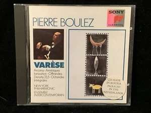 VARESE - Arcana, Ameriques, Ionisation etc PIERRE BOULEZ - SONY CD 1990 Austria - Picture 1 of 3