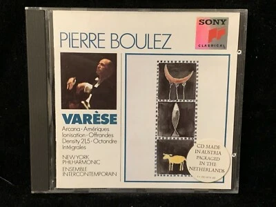 VARESE - Arcana, Ameriques, Ionisation etc PIERRE BOULEZ - SONY CD 1990 Austria - Image 1 of 3