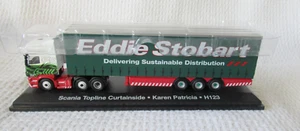 Eddie Stobart Scania Topline Curtainside Karen Patricia H123 1:76 with box - Picture 1 of 18