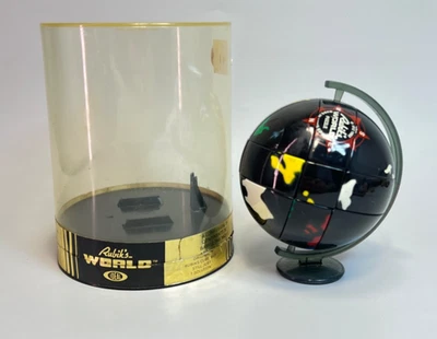 1982 Rubik's cube Puzzle Terrestrial Globe World I.T.C. Ideal Honk Kong Box - Image 1 of 4