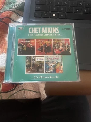 Chet Atkins Five Classic Albums Plus 6 Bonus Tracks CD 2 Disc Set Made In EU - Imagem 1 de 2