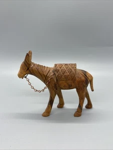 Vintage Hand Carved Wooden Camel Figurine Sculpture Olive Wood 3.5” - Picture 1 of 6