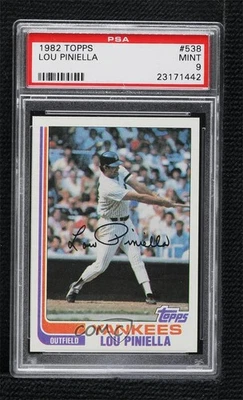 1982 Topps Lou Piniella #538 PSA 9 MINT - Image 1 of 2