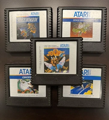 Lote De 5 Cartuchos Videojuegos Atari 5200 - Justo - Qix, Ciempiés Foto 1 de 4