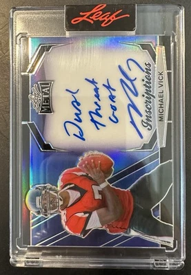 2024 Leaf Metal Michael Vick Inscription Autograph /100 #MI-MV1 Falcons - Image 1 of 2