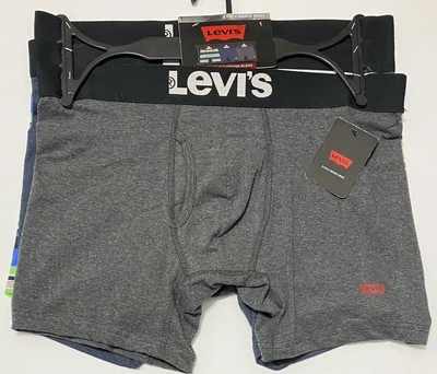 Levi's мужчин 3 дышащий хлопок смесь трусы-боксеры большой (36-38) синий/серый/зеленый - Изображение 1 из 4
