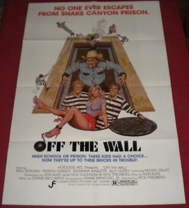 Locandina film Off The Wall 27x41 S/S piegata Paul Sorvino Patrick Cassidy Arquette - Foto 1 di 3