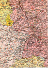 Rhein Eifel Elsass-Lothringen 1940 orig. Teil-Karte Freiburg Reichsautobahn gepl