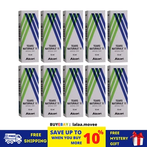 10pcs x 15ml Alcon TEARS NATURALE II Lubricant Soothing & Moisturizing Eye Drops - Picture 1 of 8