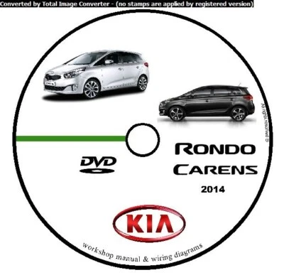 KIA CARENS RONDO 2014 MANUALE OFFICINA WORKSHOP MANUAL CD DVD SERVICE - Immagine 1 di 4