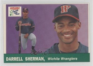 1991 Rock's Dugout Wichita Wranglers Blank Back Darrell Sherman #23