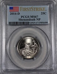 2014 D SHENANDOAH NP QUARTER PCGS MS67 FIRST STRIKE FS BUSINESS STRIKE #29856490 - Picture 1 of 2