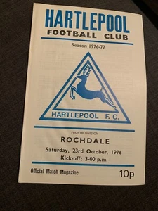 1976 Hartlepool United V Rochdale Programme - Picture 1 of 2
