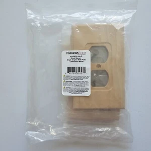 Steckdose Wandplatten Holz Franklin Messing W10397V-C Quadrat Einzel Duplex 3er-Pack - Bild 1 von 4