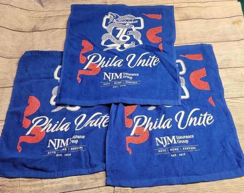 Lot Of 3 Philadelphia 76ers NBA Playoffs Rally Towels AA MILLS Sixers Cover