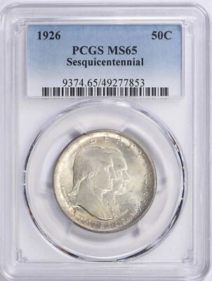 1926 Sesquicentennial Commemorative Half MS-65 PCGS Certified - Image 1 of 4