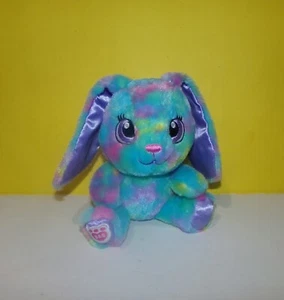 Build A Bear Buddies Smallfrys peluche coniglio 7" coniglio arcobaleno tintura cravatta blu BAMBINO - Foto 1 di 2