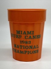 Vintage Miami Hurricanes 1983 National Champions 24oz Plastic Cup