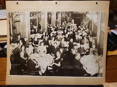 1944 Kansas Day Dinner Photo Hotel Vanderbilt Elmer Kemper IRS Agent VINTAGE  - Image 1 of 4